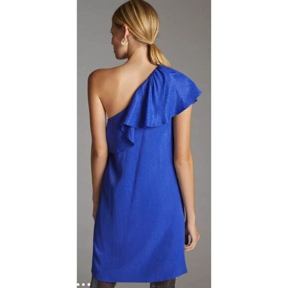 NWT Anthropologie Ruffled One-Shoulder Mini Dress Size 20W - Picture 5 of 12